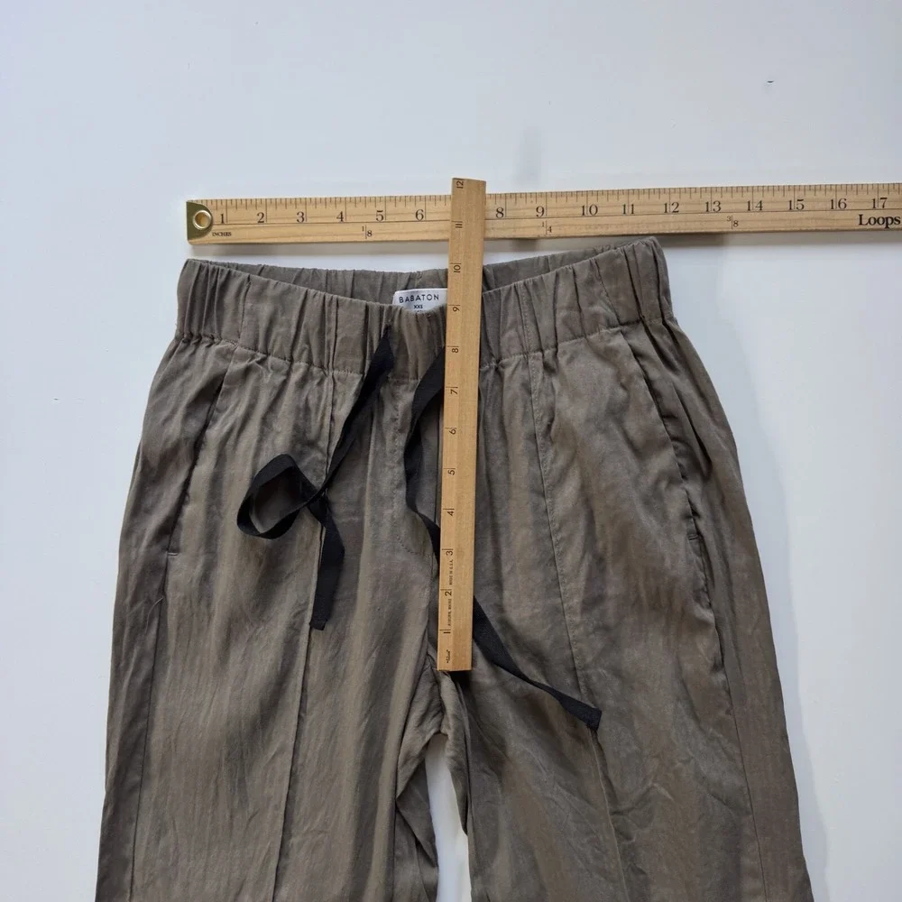 BABATON Errol Ankle Linen Blend Pant Womens‎ XXS Elastic Waist Comfort Beach 2XS